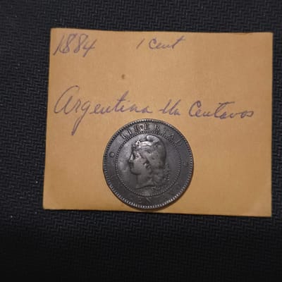 Argentina coin-1 Un Centavo 1884-Buenos Aires-RARE