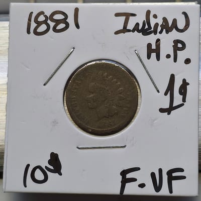 1881 Indian Head Cent F-VF 