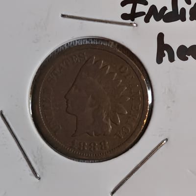 1888 Indian Head Cent NO 7 & 8 EF-AU+ - additional view