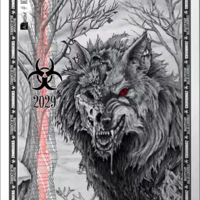1 Zombucks World Necrowolf Silver Note (New)