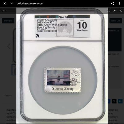 2023 Niue Disney 100 Sleeping Beauty World Stamp 