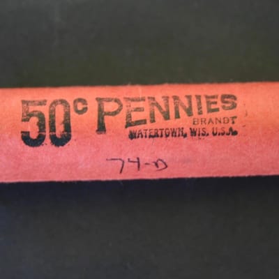 1974 D LINCOLN CENT ORIGINAL BANK WRAP ROLLS 