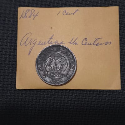 Argentina coin-1 Un Centavo 1884-Buenos Aires-RARE - additional view