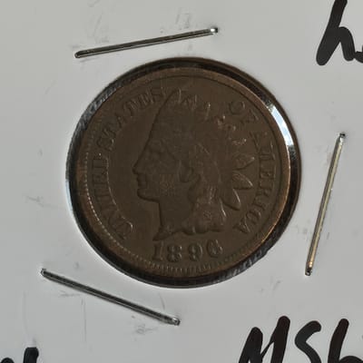 1896 Indian Head Cent TONER  - additional view