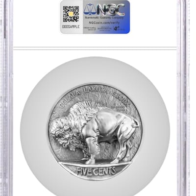 2026 5C 5 oz Buffalo Nickel Coming 2 Life NGC MS70 - additional view