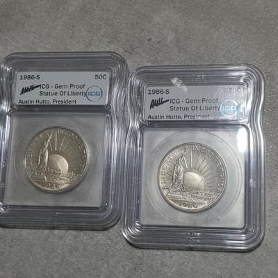 1986-S Statue of Liberty Commemorative iCG Proof - additional view