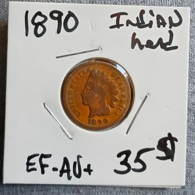 1890 Indian Head Cent EF 