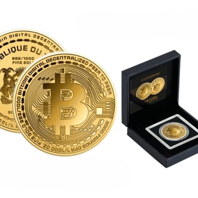 2023 Chad Bitcoin 1/1000 oz Gold Proof-Like Coin