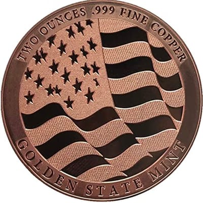 2 oz .999 Pure Copper Eagle Medallion/ Patriotic  - additional view