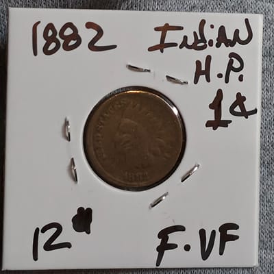1882 Indian Head F-VF Cent