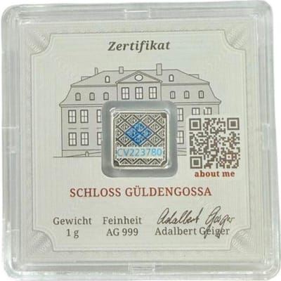 🪙 Geiger Edelmetalle 1-Gram Fine Silver Bar