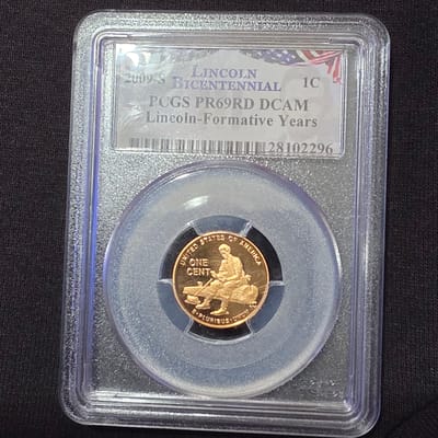 LINCOLN 2009-S BICENTENNIAL PCGS PR69RD DCAM  - additional view
