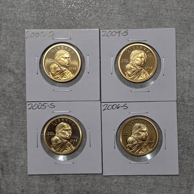 2003S, 4,5+6 1$ Sacagawea Proof Coin (4pc.Set) 