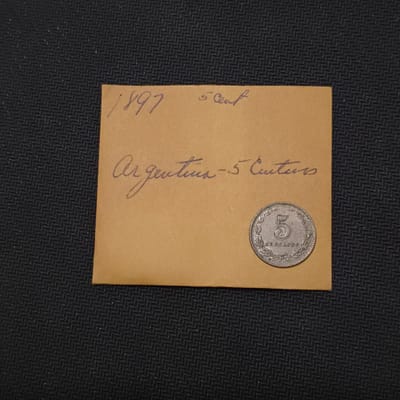 1897 Argentina 5 Centavos Coin – Cupronickel –  - additional view