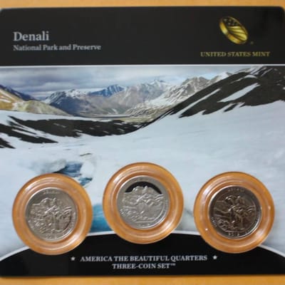2012 S P D AMERICA'S THE BEAUTIFUL DENALI 3 Coins