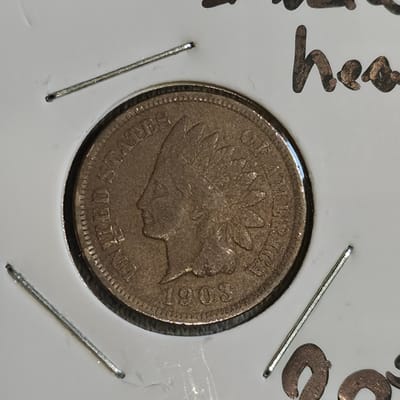 1903 Indian Head Cent in EF- condition  - additional view