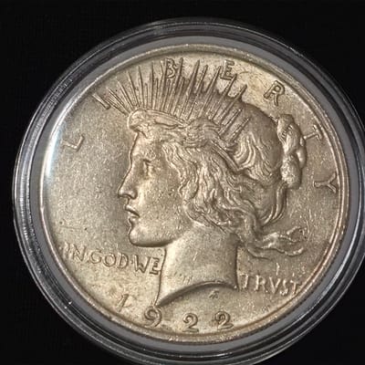 1922-S Peace silver dollar AU