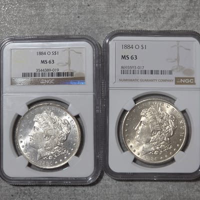 1884 O Morgan Silver Dollar PCGS MS63 NEAR GEM