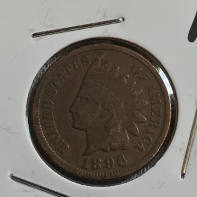 1896 Indian Head Cent TONER  - additional view