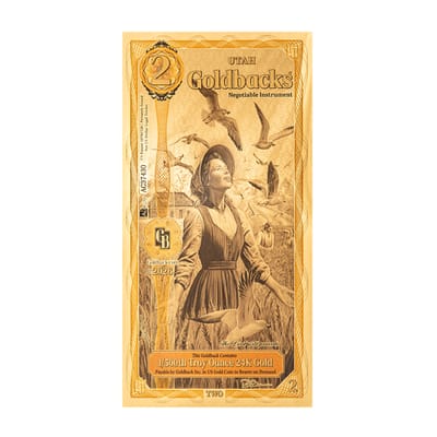 Utah 2 Goldbacks 2026 Alpha Gold Polymer Note