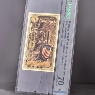 2026 Elite Colorized Washington DC Goldback PMG70*