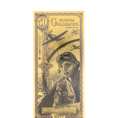 2025 Florida 50 Goldbacks Gold Polymer Note