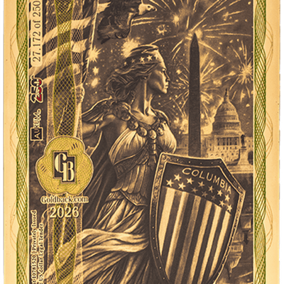 Washington DC 1 Goldback 2026 Gold Note Limited Ed
