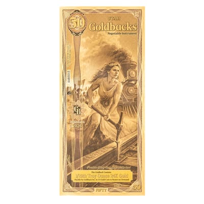 Utah 50 Goldbacks 2026 Alpha Gold Polymer Note