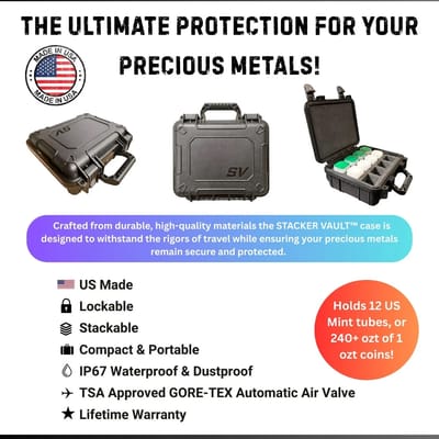 Stacker Vault Coin Storage Bullion Travel Case USA