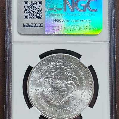1982 1 ONZA Libertad MS65 DOUBLED DIE REVERSE #1 - additional view