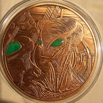 5 oz Copper Alien Round