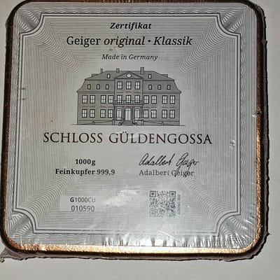"2"-1 KILO GEIGER CAST COPPER BARS-FREE SHIPPING!! - additional view