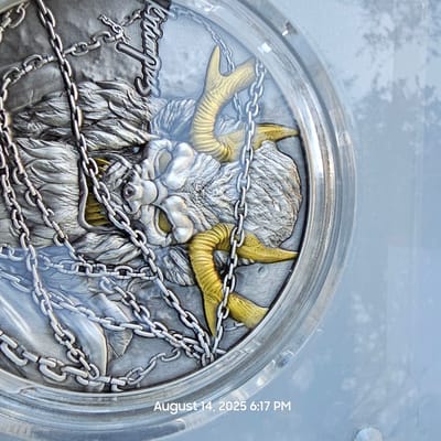 3 oz Silver Krampus Republic of Gabon 