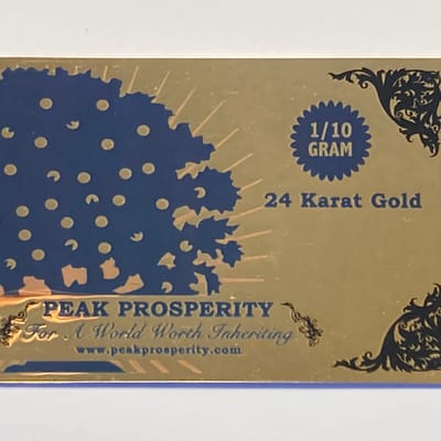 Peak Prosperity 1/10th Gram .999 gold "Goldback" 