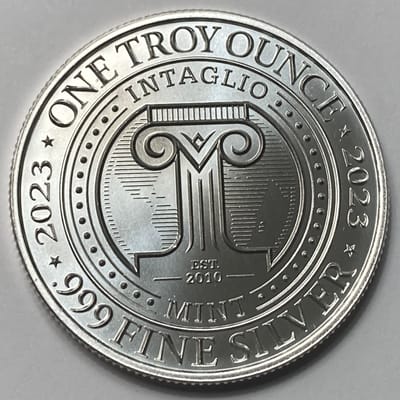 1 ozt .999 Silver UFOs Over The Pyramids Round - additional view