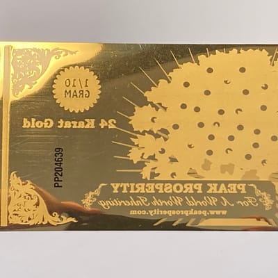 Peak Prosperity 1/10th Gram .999 gold "Goldback"  - additional view