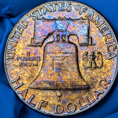 Toned Franklin Half Dollar - additional view