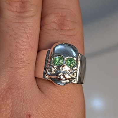 Silver Skull Ring 999 Fine Handmade  - additional view