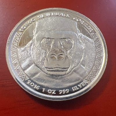 2016 One ounce Congo Silverback Gorilla Proof 
