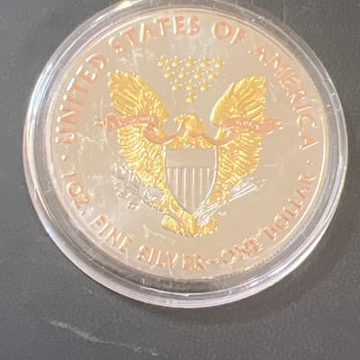 Gilded 2017 American Silver Eagle - additional view