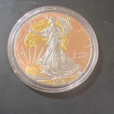 Gilded 2017 American Silver Eagle