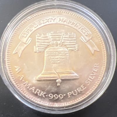 Vintage Toned 1989 Liberty Silver