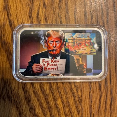 1 ounce .999 silver Trump colorized bar
