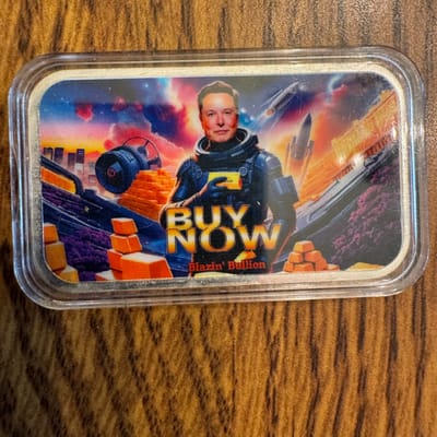 1 ounce .999 silver Trump colorized bar - additional view