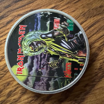 2024 Cook Islands iron maiden colorized 1 ounce silver coin￼