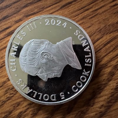 2024 Cook Islands iron maiden colorized 1 ounce silver coin￼ - additional view