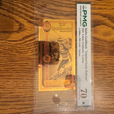 2026 Idaho 3 Goldback PMG 70 Star - additional view
