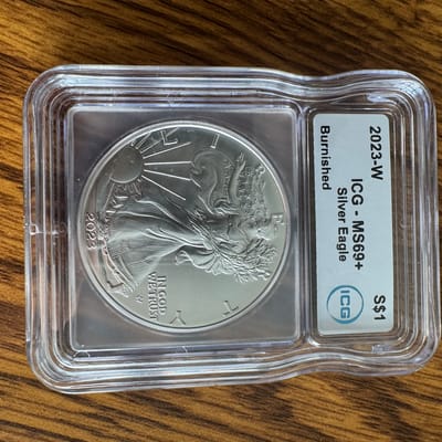 2023-W silver eagle MS 69+ Burnished
