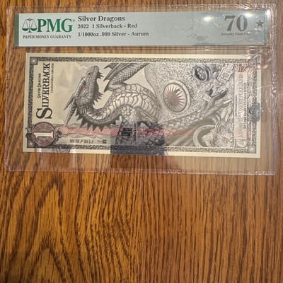 2022 Silver Dragons Silverbacks-Red PMG 70 Star - additional view