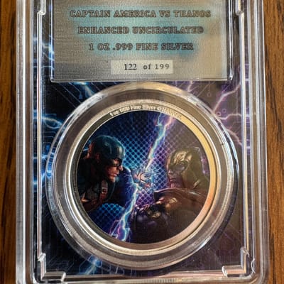 2025 Captain America VS Thanos silver coin - additional view
